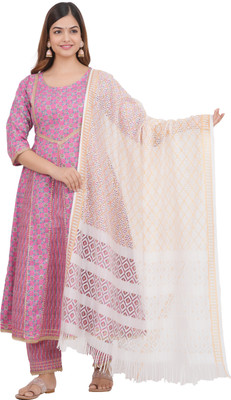 ALMADAD Women Kurta Pant Dupatta Set