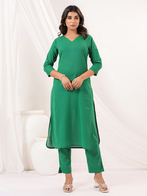 Janasya Women Kurta Pant Set
