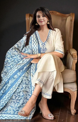 Spangel Fashion Women Kurti Pant Dupatta Set