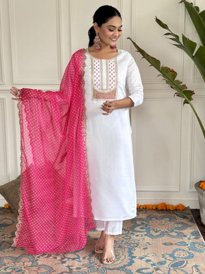 THE52 Women Kurti Pant Dupatta Set