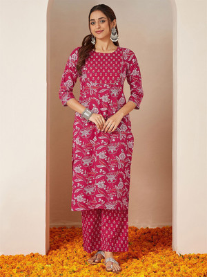 Janasya Women Kurti Pant Set