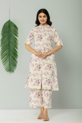 Jaipuri Bunaai Women Kurta Palazzo Set