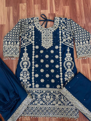 legacyethnic Embroidered Kurta, Trouser/Pant & Dupatta Set