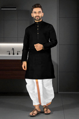 click n buy Men Kurta Dhoti Set