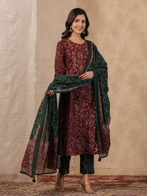 Sangria Women Kurta Pant Dupatta Set