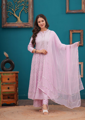 TOULIN FAB Printed Kurta, Trouser/Pant & Dupatta Set