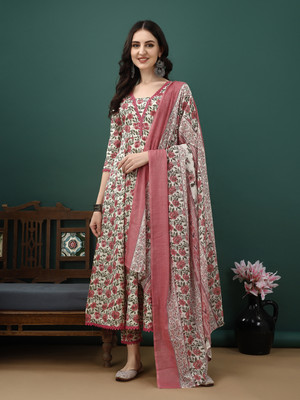 Tasrika Floral Print Kurta, Trouser/Pant & Dupatta Set