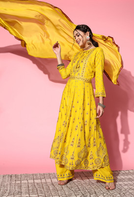 kvsfab Women Kurta Palazzo Set