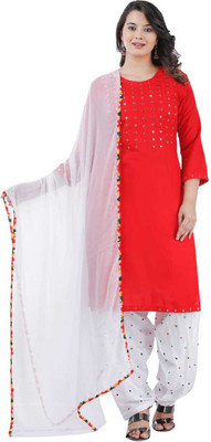 AMBECREATION Women Kurta Patiala Dupatta Set