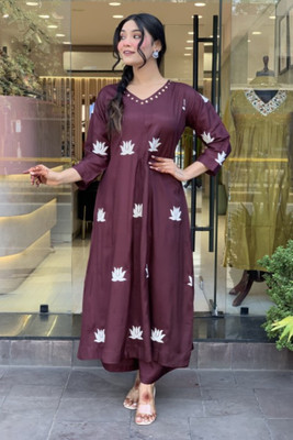 ESTELA Women Kurti Palazzo Set