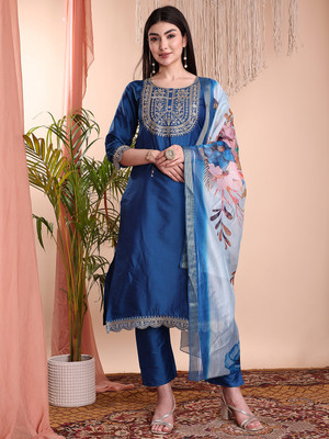 DEERGOLD FASHION Women Kurti Pant Dupatta Set