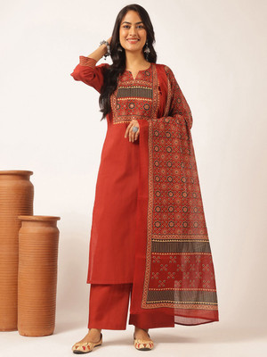 VBUYZ Women Kurta Palazzo Dupatta Set