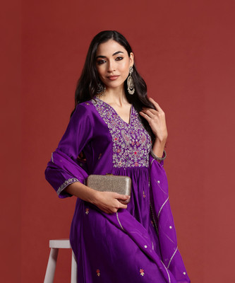 Indo Era Women Kurta Pant Dupatta Set