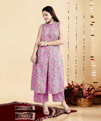 Gaonwali Clothings Women Kurta Palazzo Set