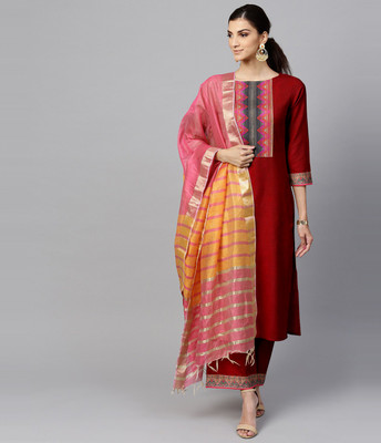 Nysha Creation Women Kurta Pant Dupatta Set