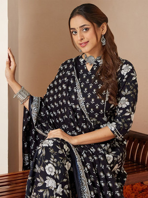 Janasya Women Kurti Pant Dupatta Set
