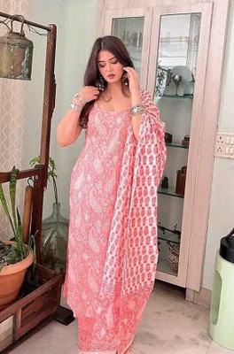 KRISMARTELITE Printed Kurta, Palazzo & Dupatta Set