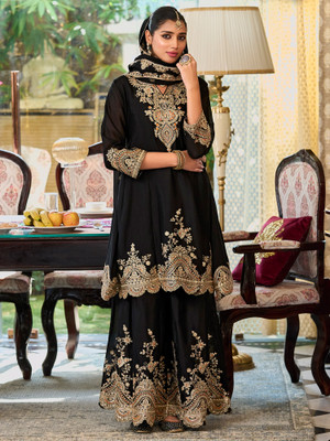 Indo Era Women Kurta Palazzo Dupatta Set