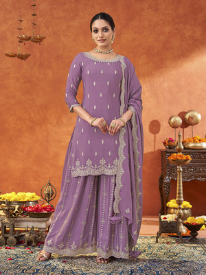 Saanjh Women Kurta Sharara Attached Dupatta Set