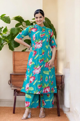 DesiRunway Women Kurta Palazzo Set