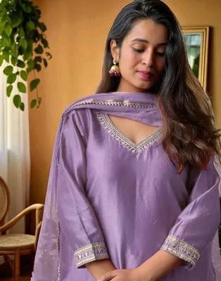 RN DESIGNER Women Ethnic Top Pant Dupatta Set
