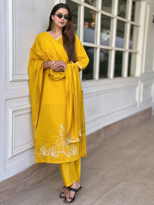 VredeVogel Embroidered Kurta, Trouser/Pant & Dupatta Set