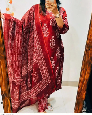 Ikshvaku Enterprises Women Kurti Pant Dupatta Set