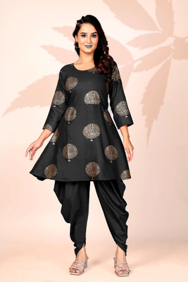 Lugru Colletion Women Ethnic Top Dhoti Pant Cape Set