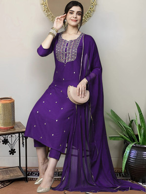 pinfit Women Kurti Palazzo Dupatta Set