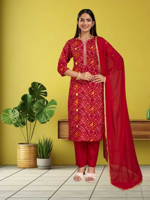 VANiRA Women Kurta Churidar Dupatta Set