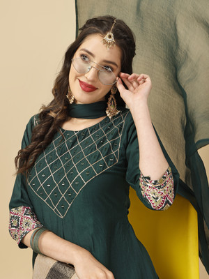 Youthnic Women Kurta Pant Dupatta Set