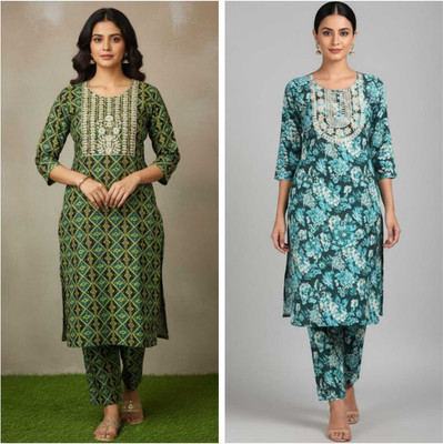 Riddhisworld Women Kurti Pant Set