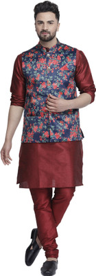 B BEN Men Kurta Pyjama Ethnic Jacket Set