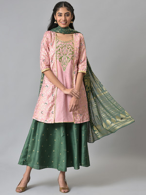 Aurelia Women Kurta Palazzo Dupatta Set