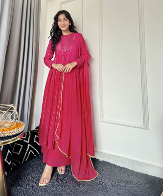 Janasya Women Kurta Palazzo Dupatta Set