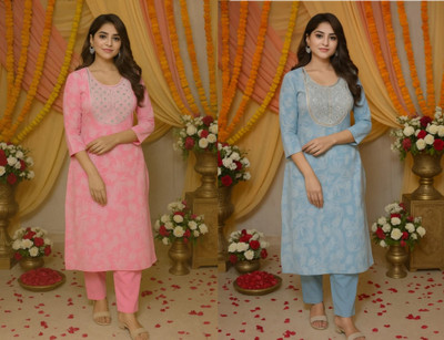 bhomik Women Kurta Pant Set