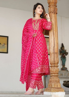 HKTrend Women Kurta Pant Dupatta Set