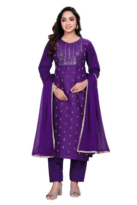 YOMLEX Women Kurta Pant Dupatta Set