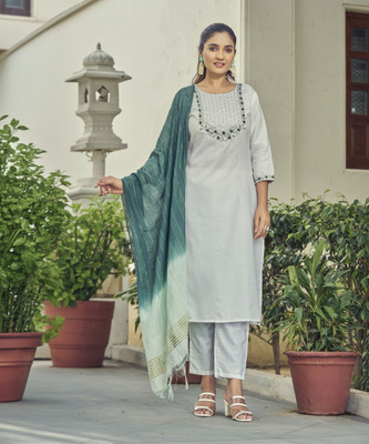 TRAHIMAM Women Kurti Pant Dupatta Set