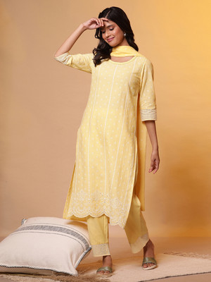 Aurelia Women Kurta Palazzo Dupatta Set