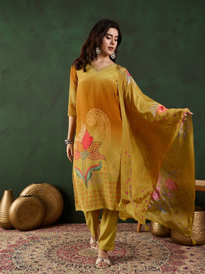Vastramyaa Women Kurta Pant Attached Dupatta Set