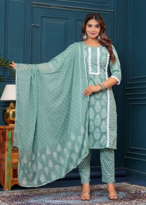 Unisets Women Kurti Pyjama Dupatta Set