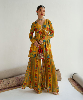 Shae by SASSAFRAS Women Crop Top Sharara Set