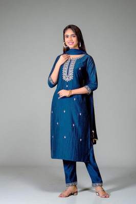 VSAAJ FASHION Women Kurti Pant Dupatta Set