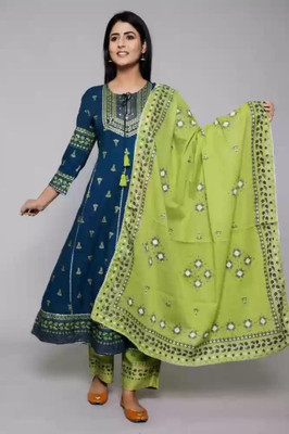 SUBH LAXMI Printed Kurta, Palazzo & Dupatta Set
