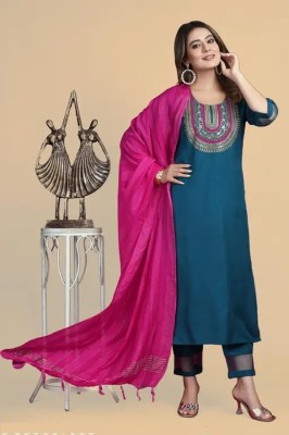 Zinariya Fab Embellished Kurta, Churidar & Dupatta Set