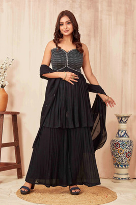 Odd by chansi Trendz Women Kurti Sharara Dupatta Set