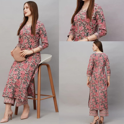 OM SAI LACE Women Kurta Pant Set