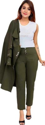 PERFECTPIVOT Women Crop Top Pant Ethnic Jacket Set