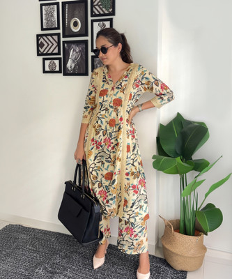 Janasya Women Kurta Pant Set